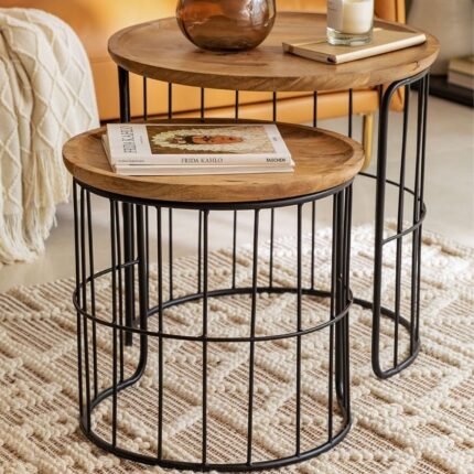 Marta Solid Wood Nesting Table