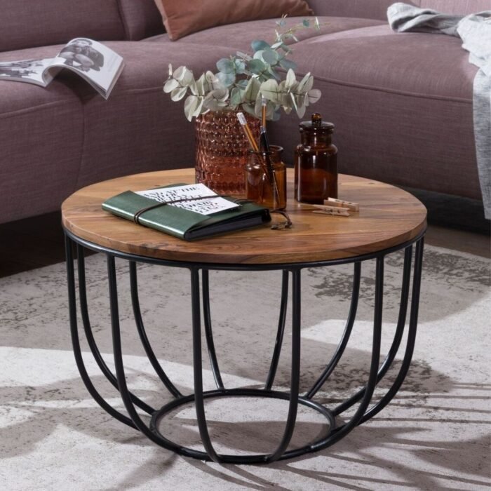 1-13.jpg Jhalamand Wooden Round Coffee Table