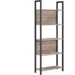 ATTRACTIVE LADDER BOOK SHELF | METAL WOOD WALL STANDING TALL SHELF - Image 3