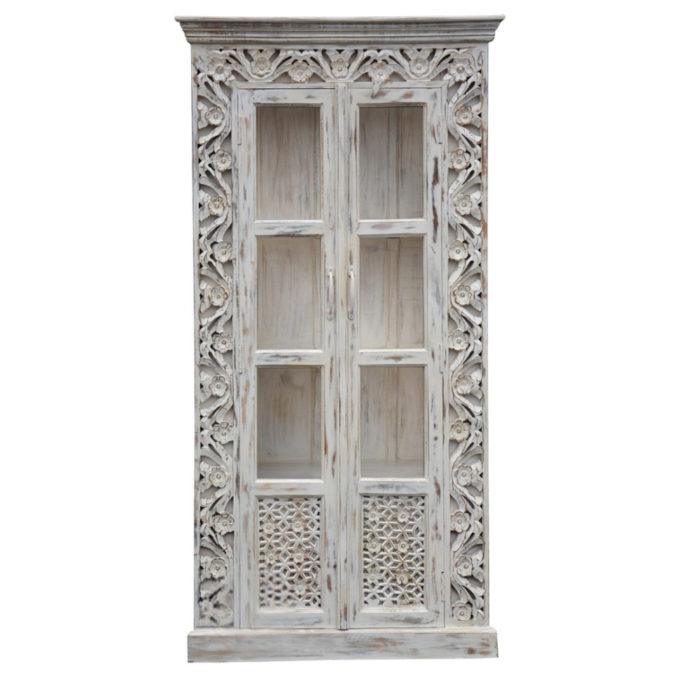 Oriental Carved Display Cabinet - Image 2