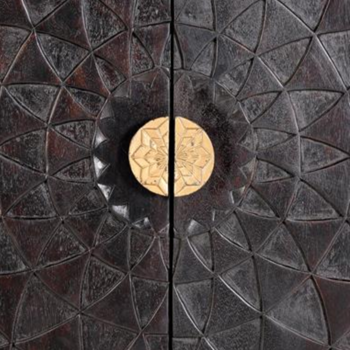 Amp Hand-Carved Solid Wood Cabinet - Image 2