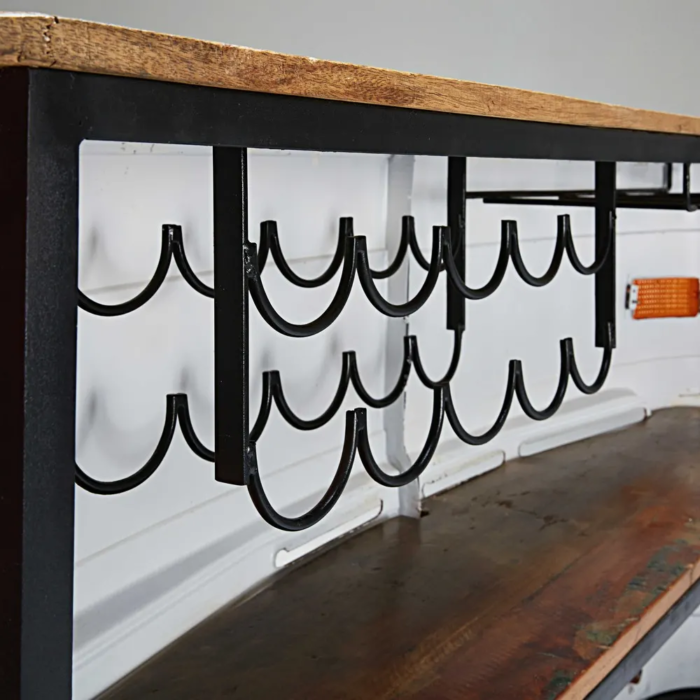 Metal and Recycled Wood Bar - Image 3