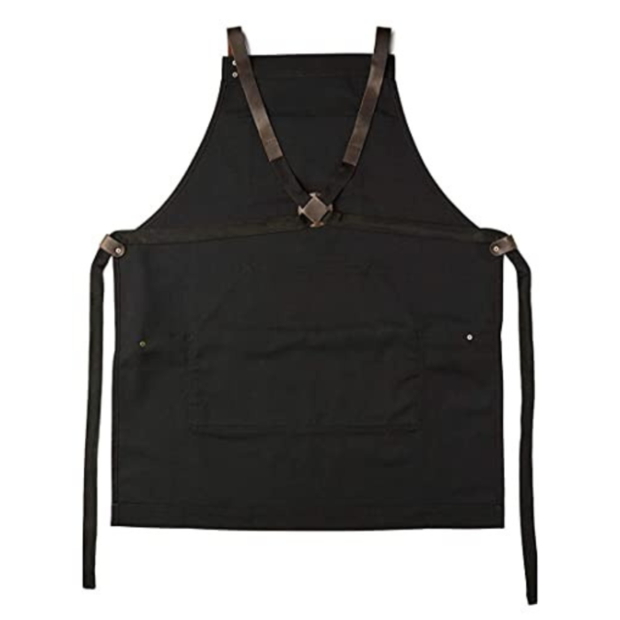 PRITI - Work Apron in Non-Waxed Canvas with Cross Straps Adjustable - Image 2