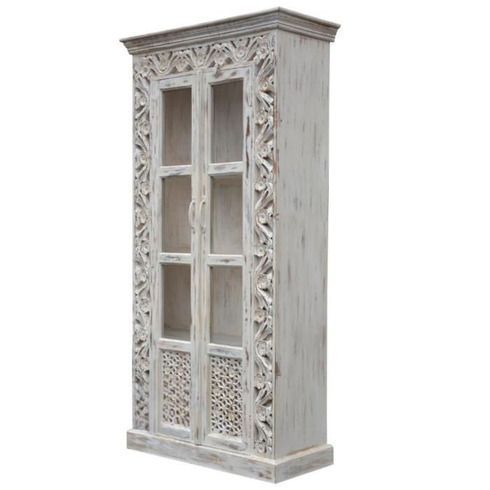 Oriental Carved Display Cabinet - Image 5
