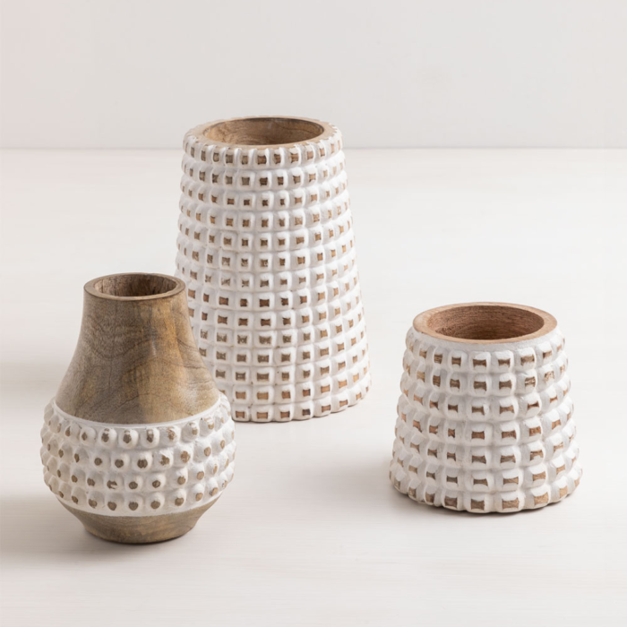 4-2.png Vase In Mango Wood Biala Set Of 3 - Image 1