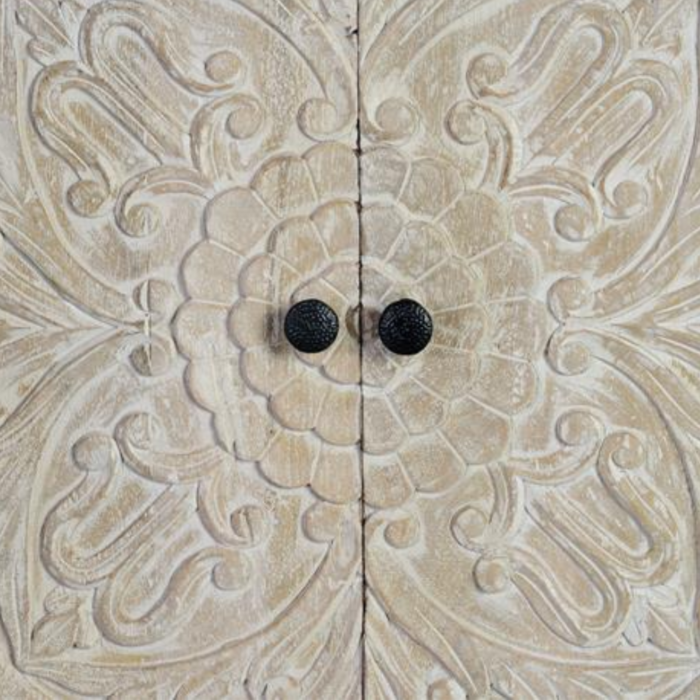Addis Wooden With Carved Doors Sideboard - Image 5