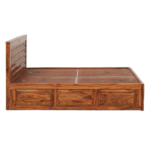 Aragorn Solid wood King Size Bed with Storage | Sheesham Beds - Image 6