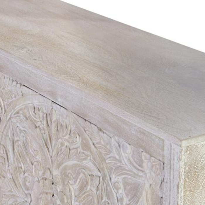 Addis Wooden With Carved Doors Sideboard - Image 6