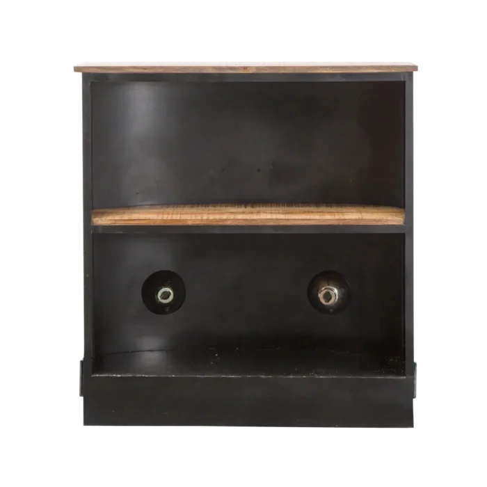 Priti Blue bar counter with mango wood top - Image 4