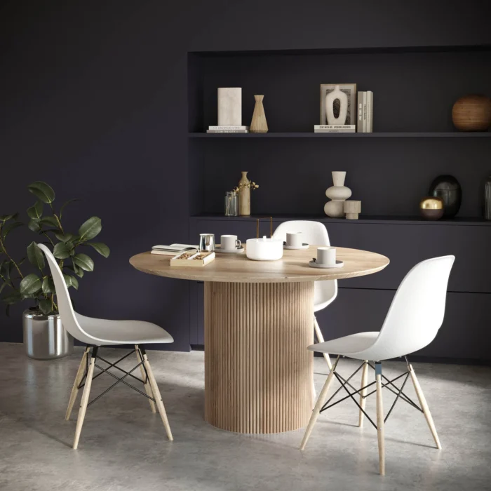 CYL050S_7.webp Priti Cylinder Round Dining Table - Image 1