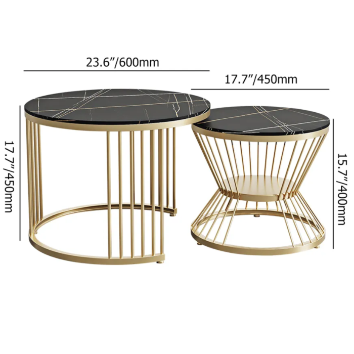 Kumasi Black Gold Nesting Coffee Table - Image 7