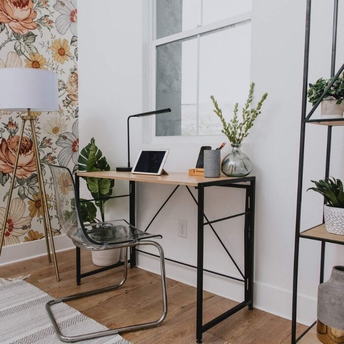 Jolipa Office Table Desk | Metal wood Home Office Desk With Amazing quality Of Wood - Image 2