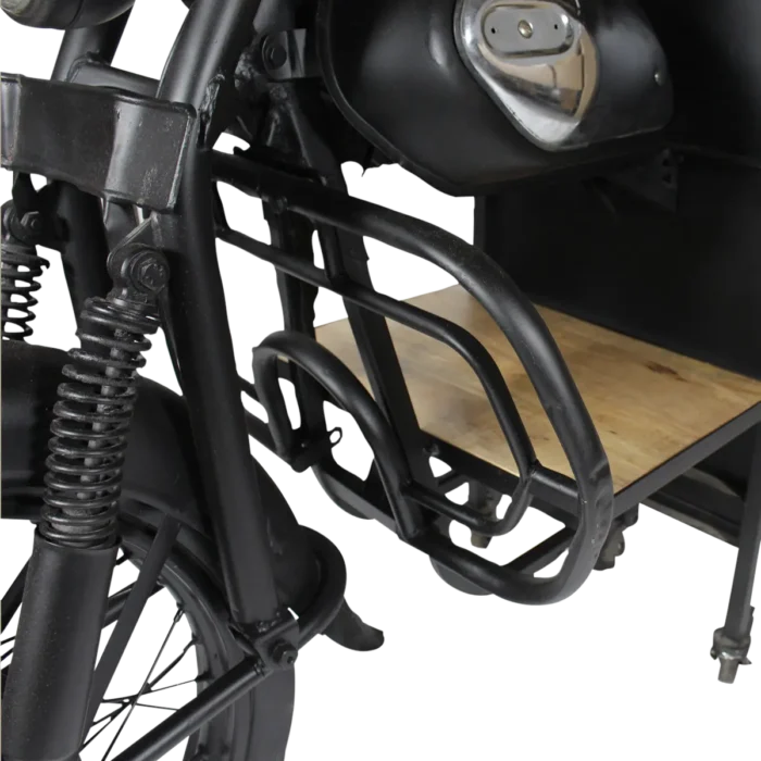 Priti Tata Black Metal Motorcycle Front Shelf - Image 4