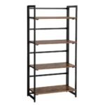 Adjustable Wooden Book Shelves With High Storage Shelves For Home And Office - Image 3