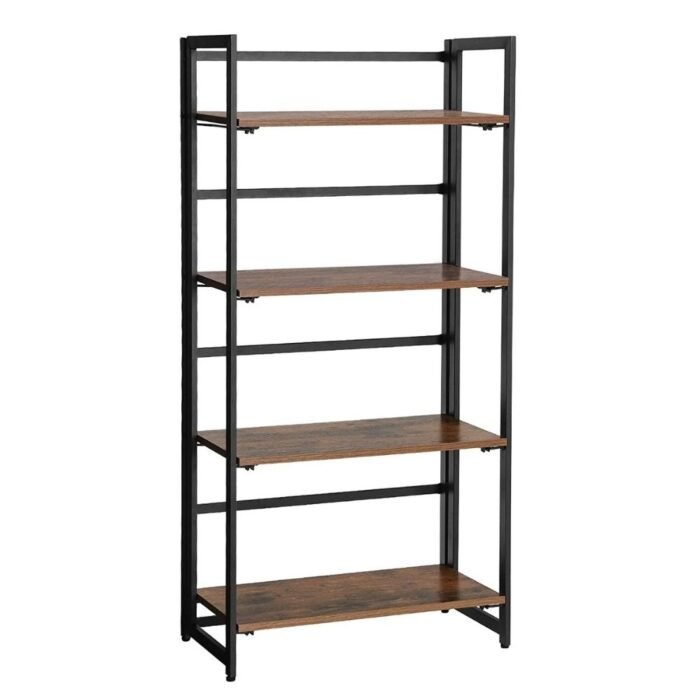 Adjustable Wooden Book Shelves With High Storage Shelves For Home And Office - Image 3