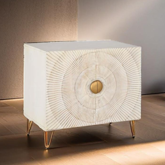 Sideboard-Mango-Wood-White-Black-Golden.png Abada White Gold Wooden Sideboard