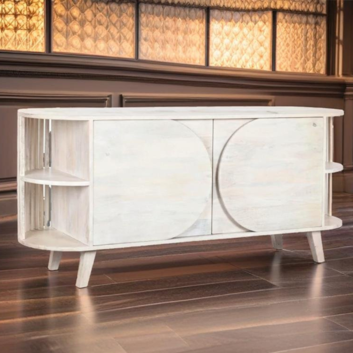 Sideboard-White-Mango-wood.png Cades White Wooden Sideboard