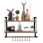 Surya Wall Rack Made Of Metal Wood | Wall Wine Rack - Image 4