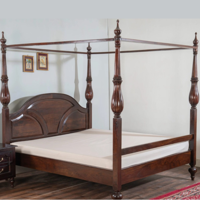 Priti Wooden Bed 13 - Image 1