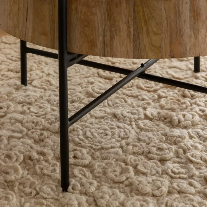 Leicester Round Wood And Cane Coffee Table - Image 6