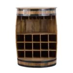 Priti Mango Wood and metal barrel bar