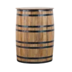 Priti Mango Wood and metal barrel bar - Image 4