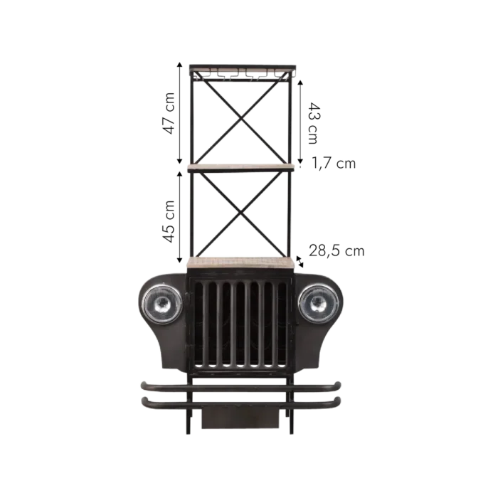 Priti Tata black metal jeep bar - Image 9