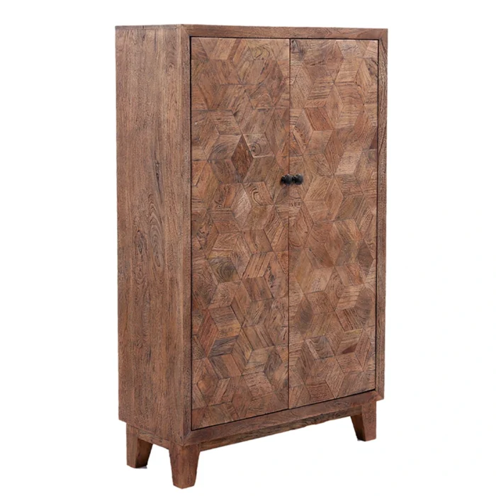 Owl Walnut Wash 2 Door Cabinet - Image 2