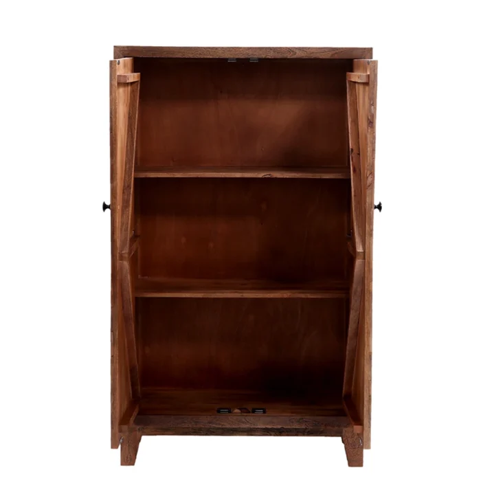 Owl Walnut Wash 2 Door Cabinet - Image 3