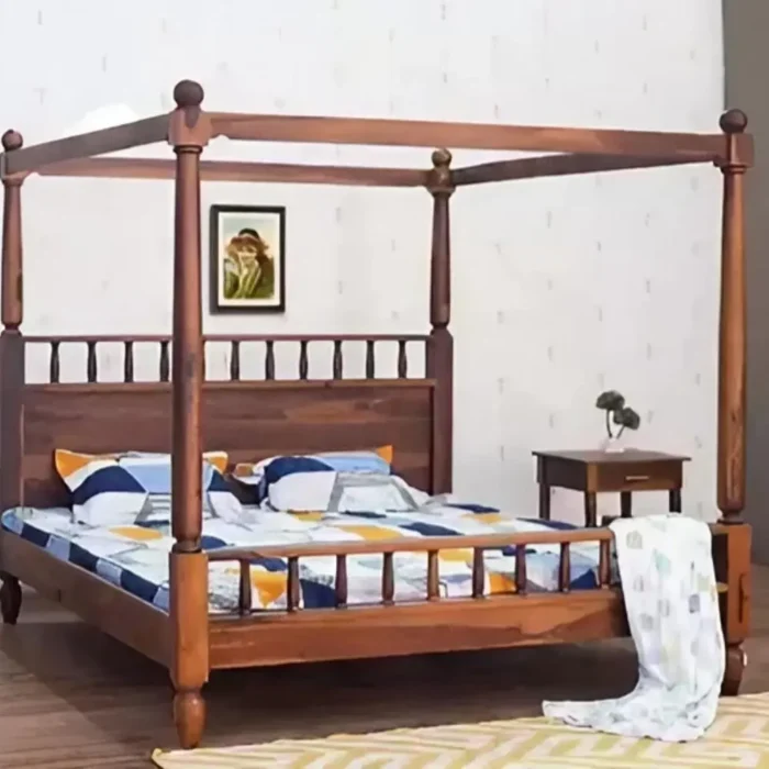 PRITI : Kazama Wooden King Bed - Image 1