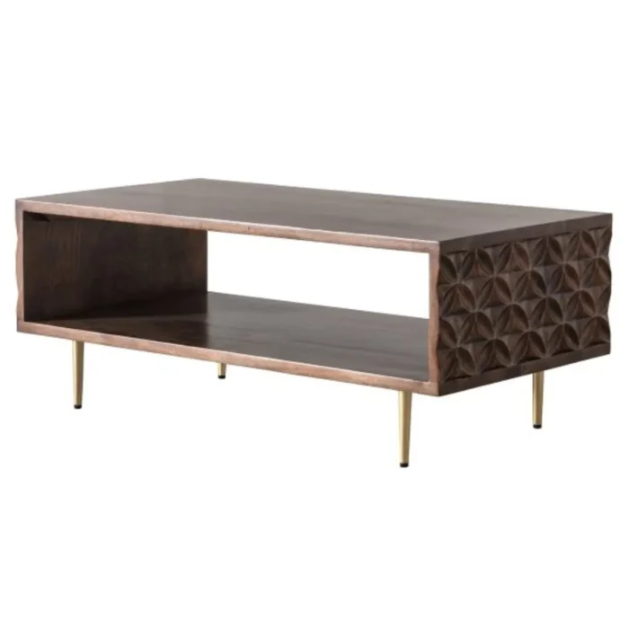 Chennai Carved Solid Wood Table - Image 2