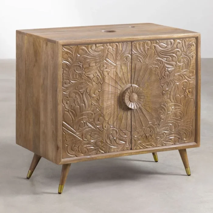 1-124 Benon Solid Wooden Bathroom Cabinet