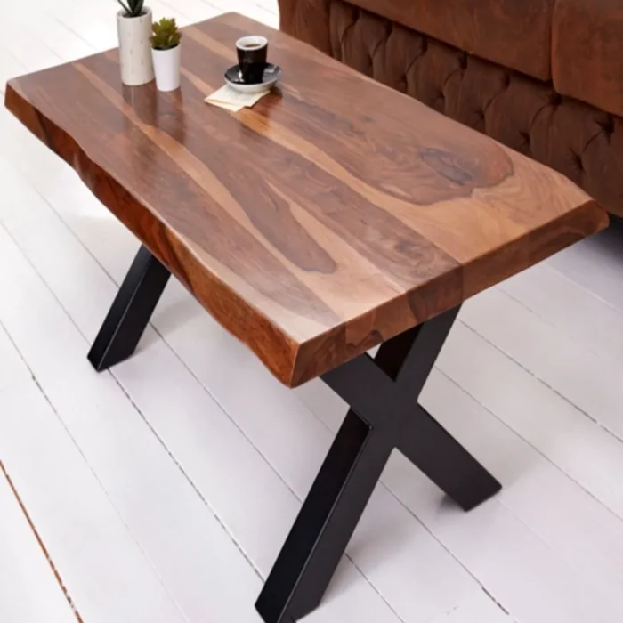 Dorothy Wooden Coffee Table With Cross Legs - Image 11