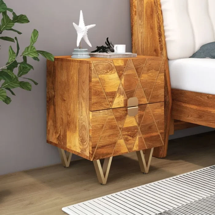 1-181 Lille Solid Wood Nightstand
