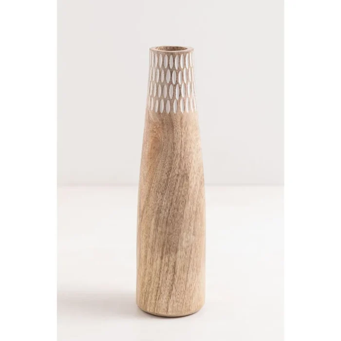 Vase In Mango Wood Natai - Image 2