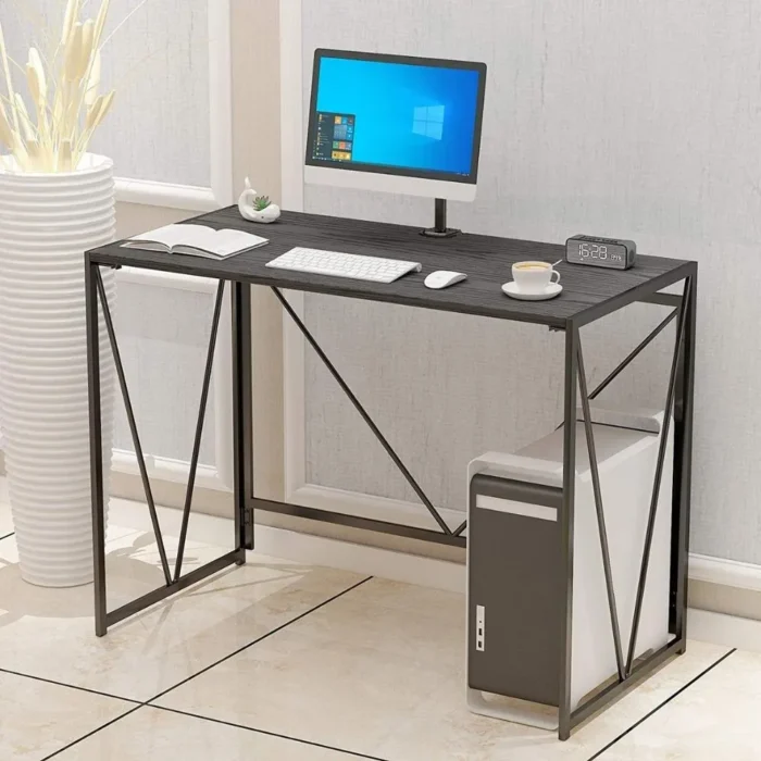 1-25 (1) HOME OFFICE COMPUTER DESK EASILY FOLDABLE - Image 1