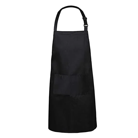 1-35 PRITI – Apron Waterproof Adjustable Neck for Women Man Unisex with 2 Pockets Kitchen Cooking 27 x 29 inches, Black - Image 1