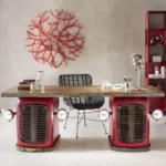 Solid Tractor Vintage Desk Table | Counter Desk | Bar Furniture - Image 3