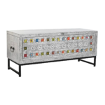 Priti Chest Ceramic Grey White Mango Wood (116 X 40 X 50 Cm) - Image 5