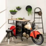 Motorcycle Wine Rack Reclaimed Wooden Furniture | Bar Furniture