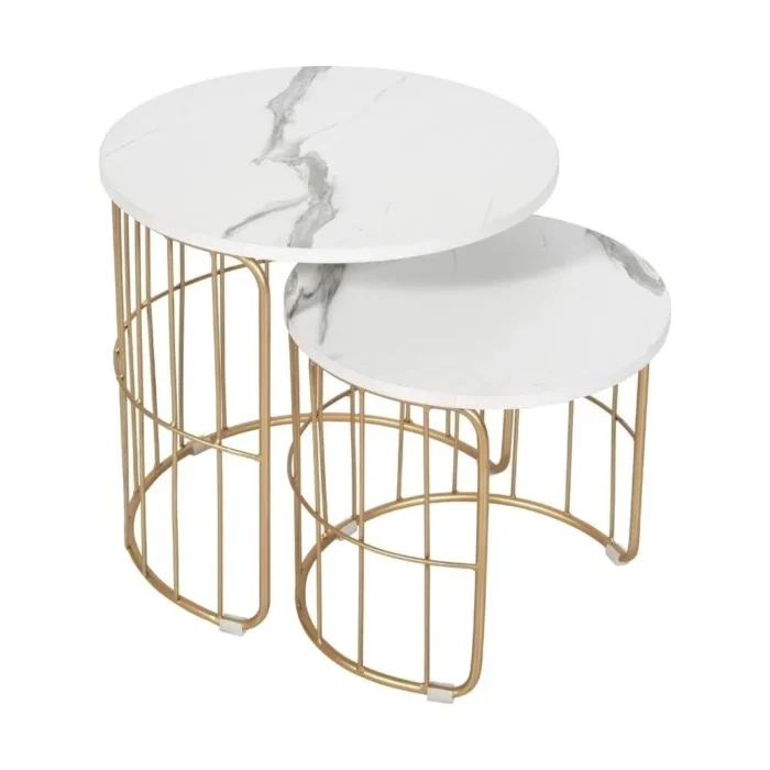 Trent Marble Finish Nesting Coffee Table - Image 4