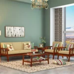 Priti : Cadiz Wooden Sofa Set