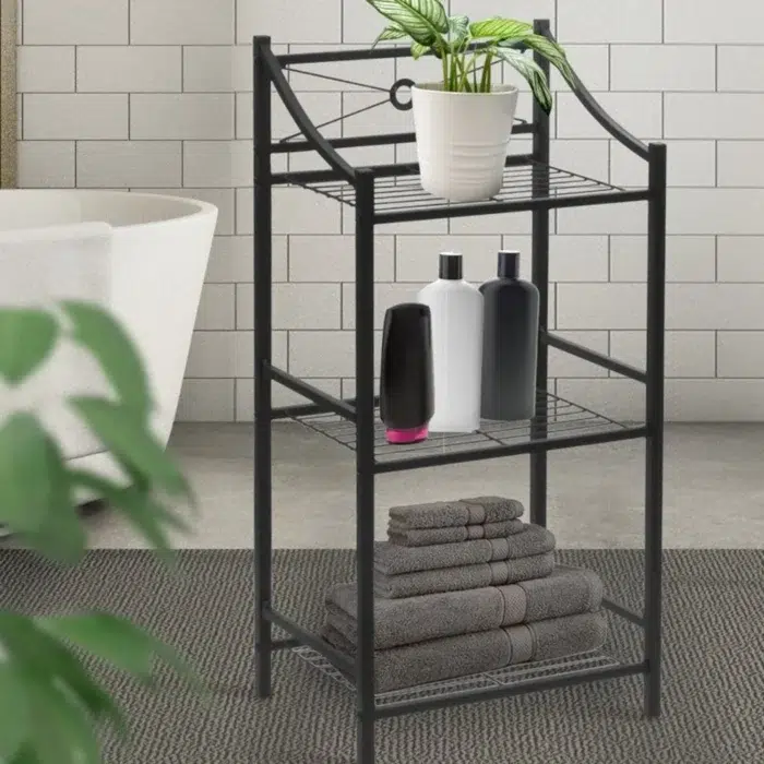 1-73 (2) 3-Tier Multipurpose Freestanding Metal Rack Storage Shelves/ Bathroom Rack - Image 1