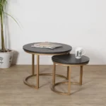 York Nested Coffee Table With Black Top - Image 4