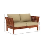 Priti : Annecy Wooden Sofa Set - Image 7