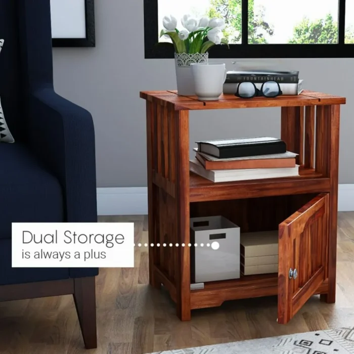 Djamen Solid Wood Bedside - Image 4
