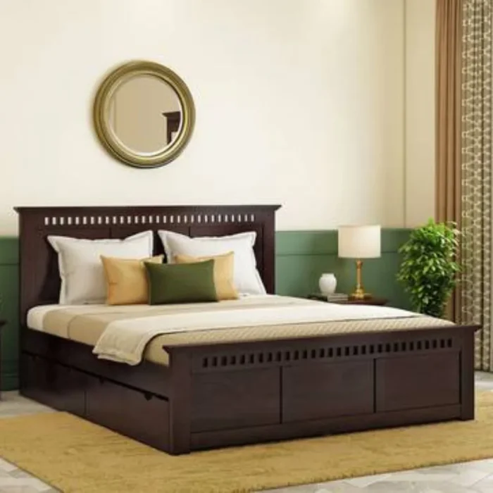 105-1-1 Toulon Wooden King Size Drawer Storage Bed