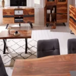 Dorothy Wooden Coffee Table With Cross Legs - Image 4