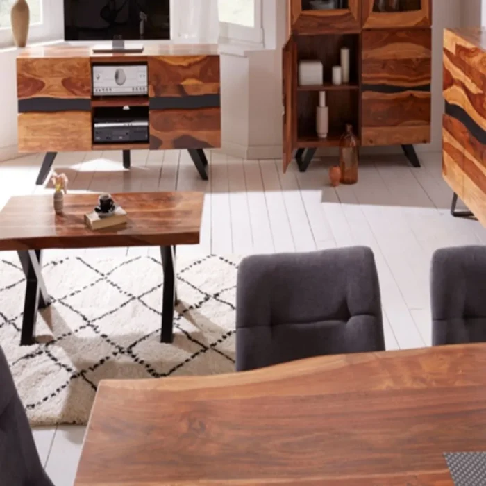 Dorothy Wooden Coffee Table With Cross Legs - Image 4