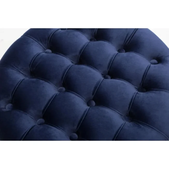20” Wide Velvet Tufted Round Storage Poufs with Storage - Image 5